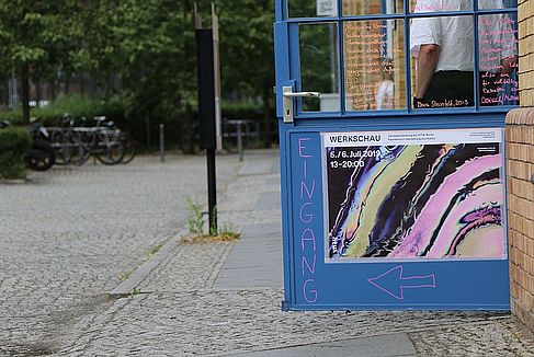 Eingangstür zur Werkschau © HTW Berlin