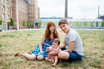 Family on Wilhelminenhof campus